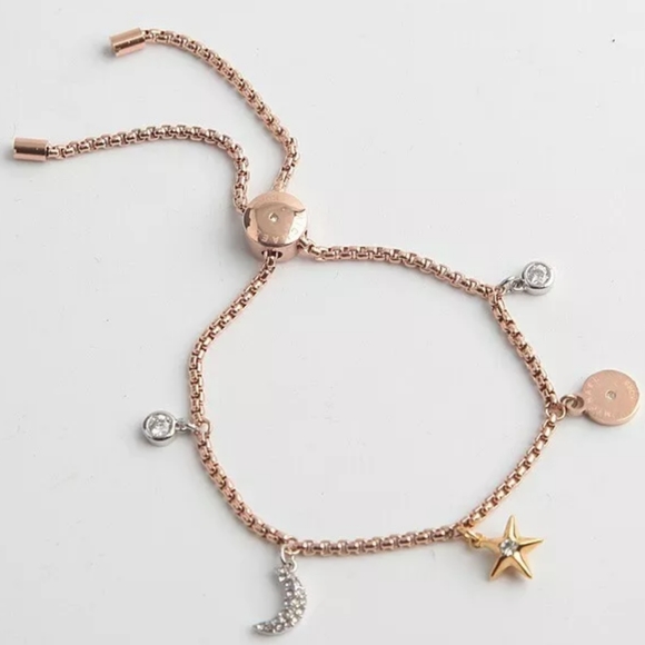 Michael Kors Celestial Slider Charm Bracelet Beyond Brilliant Crystal Accent NWT - Picture 2 of 8